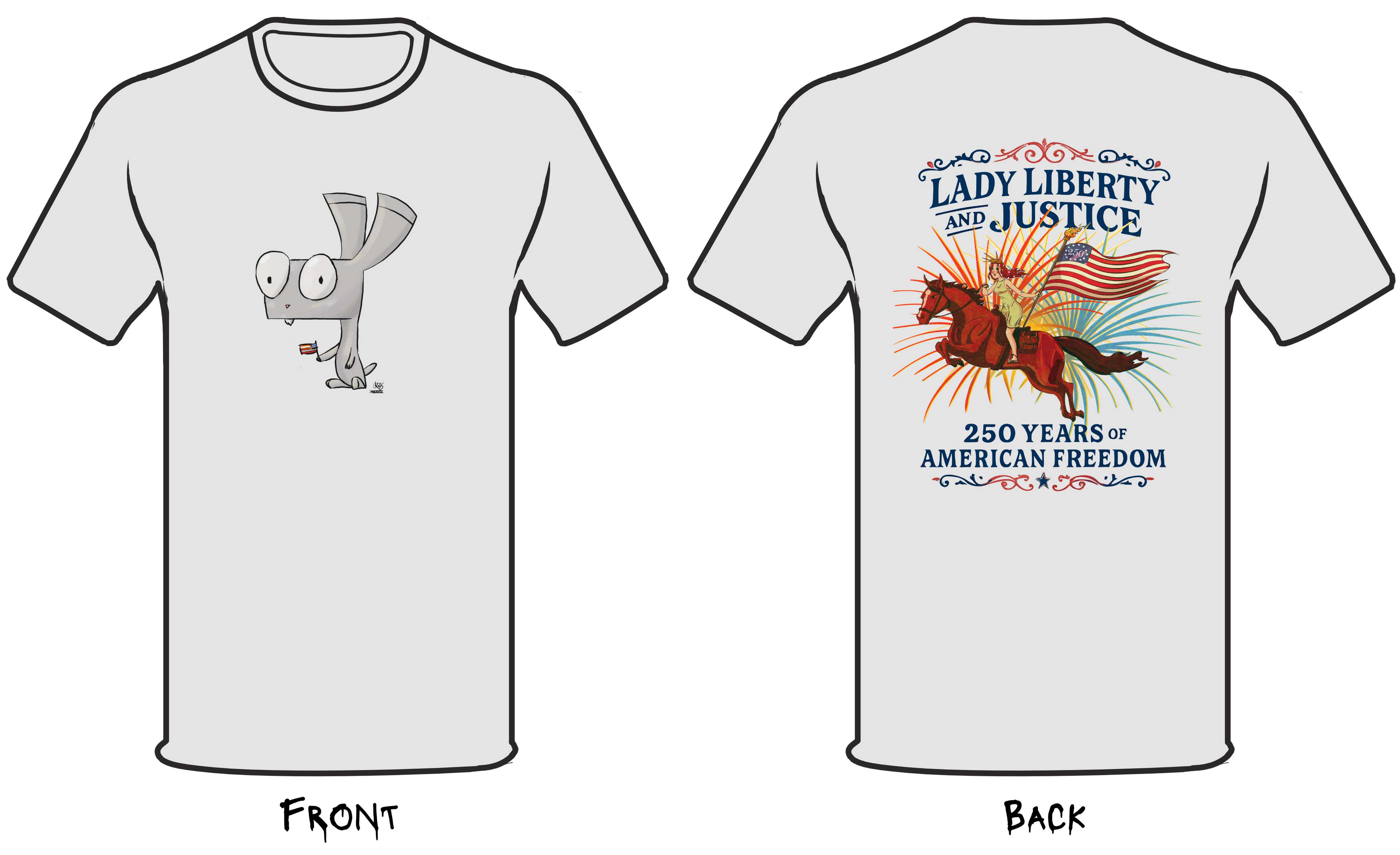 Limited Edition SlayBunnies Tee Shirt - Celebrating 250 Years of American Freedom